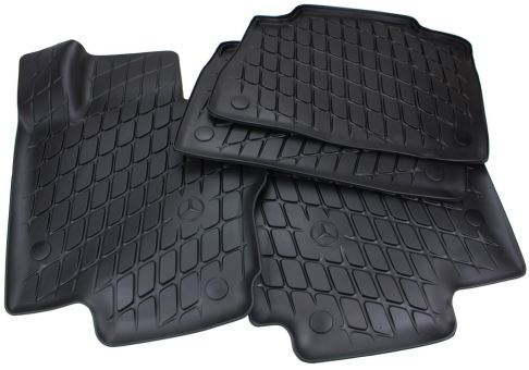 Original Mercedes-Benz Fußmatten GLS X167 / AMG Gummimatten Allwetter Dynamic Squares 4-teilig schwarz 