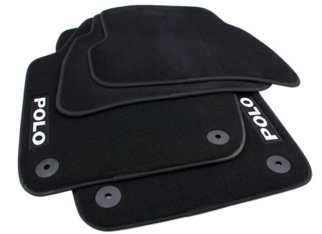 Original VW Fußmatten Polo 6R 6C / GTI Polo Cross Premium Automatten Velours Autoteppiche schwarz 4-teilig 