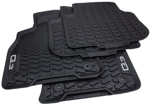 Original Audi Gummimatten Q3 RSQ3 (F3) Fußmatten Q3 Sportback Allwetter 4-teilig schwarz 