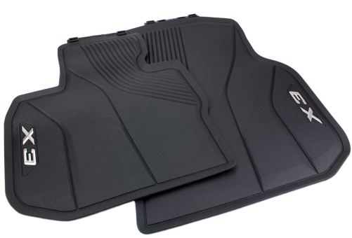 Original BMW X3 (G01) Fußmatten Allwettermatten Gummimatten mit X3 Schriftzug vorne 2-teilig schwarz 